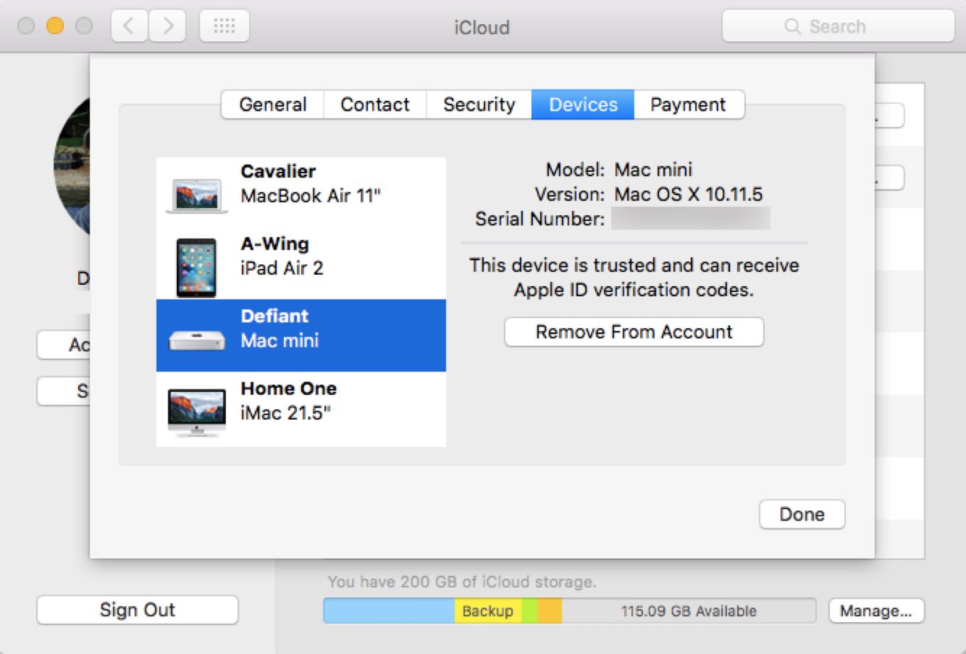 why does icloud on my mac say the trusted device information for this account is not available